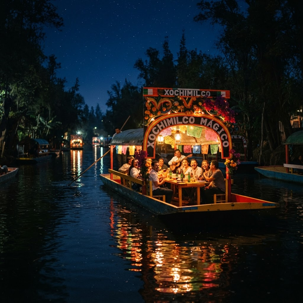 Fotografía de la experiencia: Trajinera nocturna